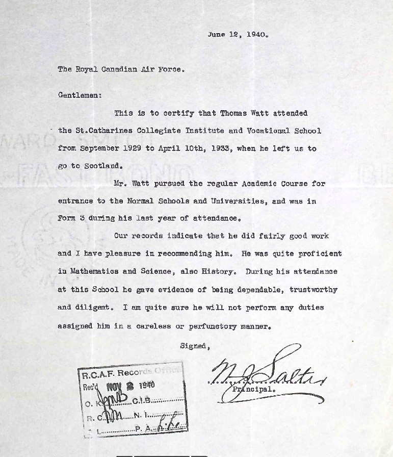 Letter of recommendation