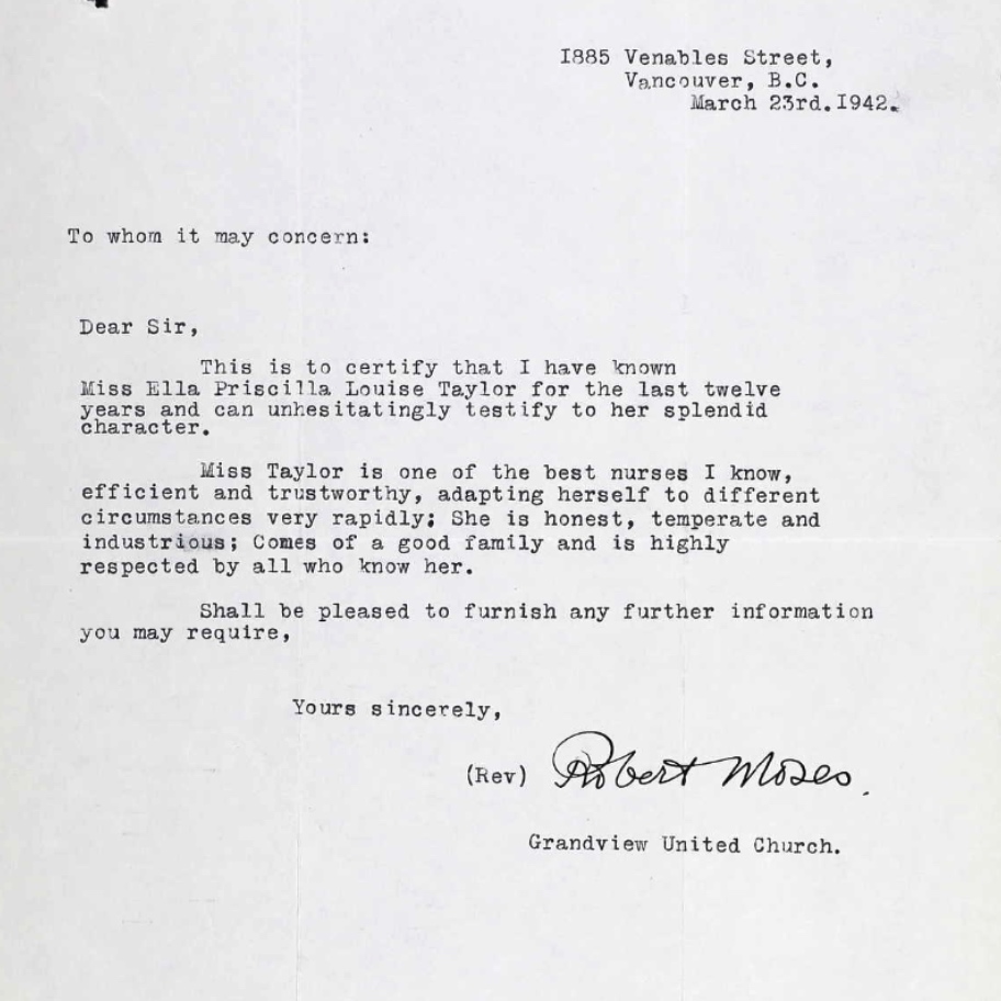 Letter of recommendation