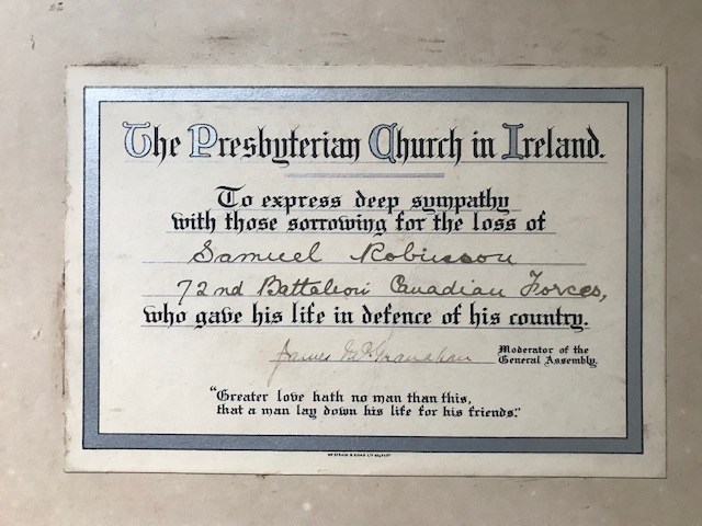 Sympathy Certificate
