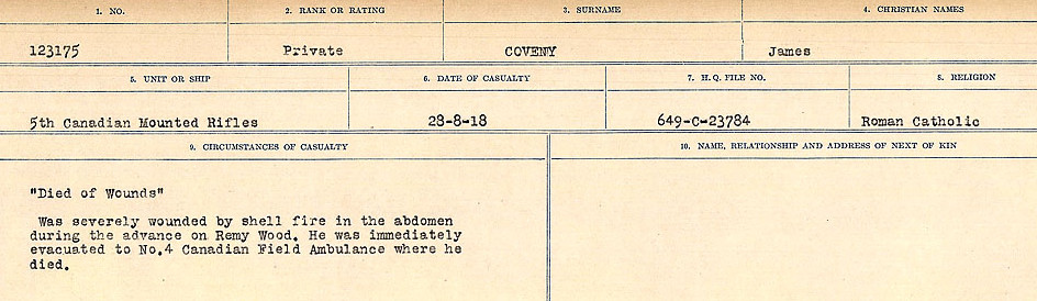 Circumstances of Death Registers