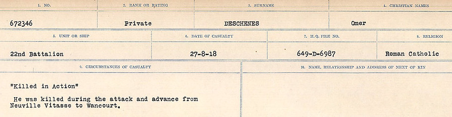 Circumstances of death registers