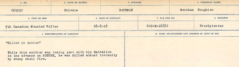Circumstances of Death Registers
