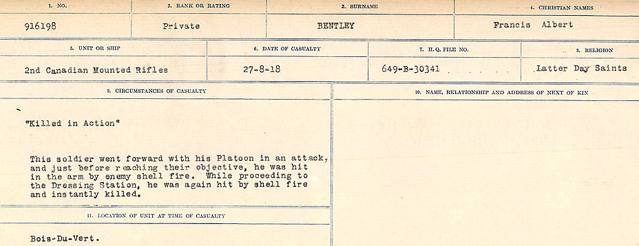 Circumstances of Death