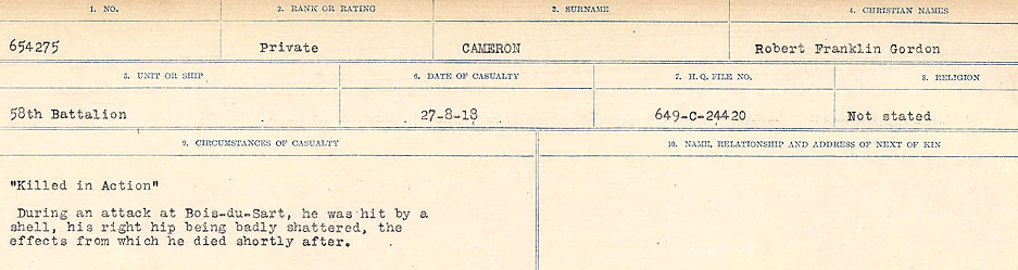 Circumstances of Death Registers