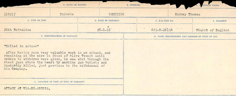 Circumstances of Death Registers