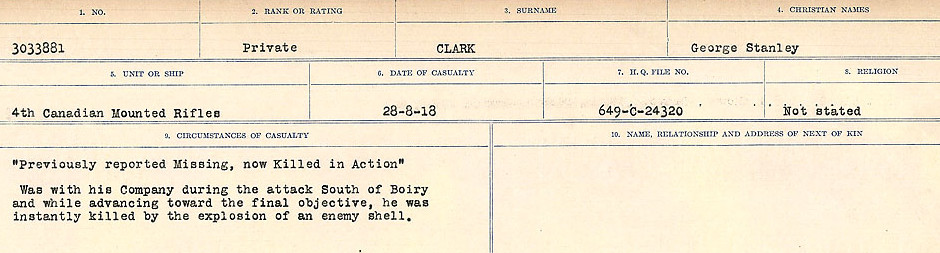 Circumstances of Death Registers