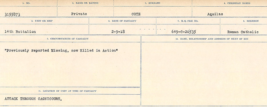 Circumstances of Death Registers