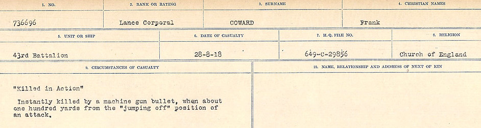 Circumstances of Death Registers