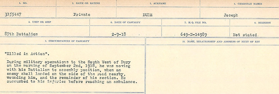 Circumstances of death registers