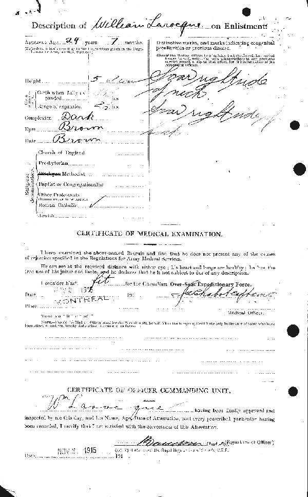 Attestation Papers (Reverse)