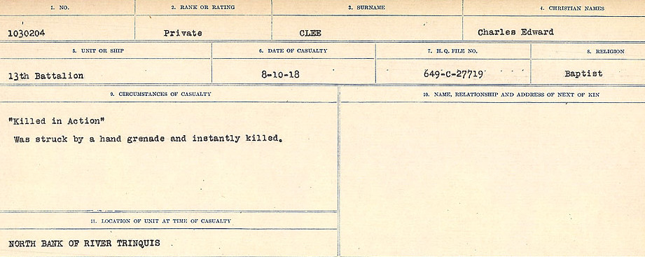 Photo of CHARLES EDWARD CLEE