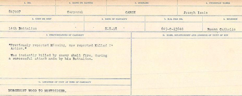 Circumstances of Death Registers