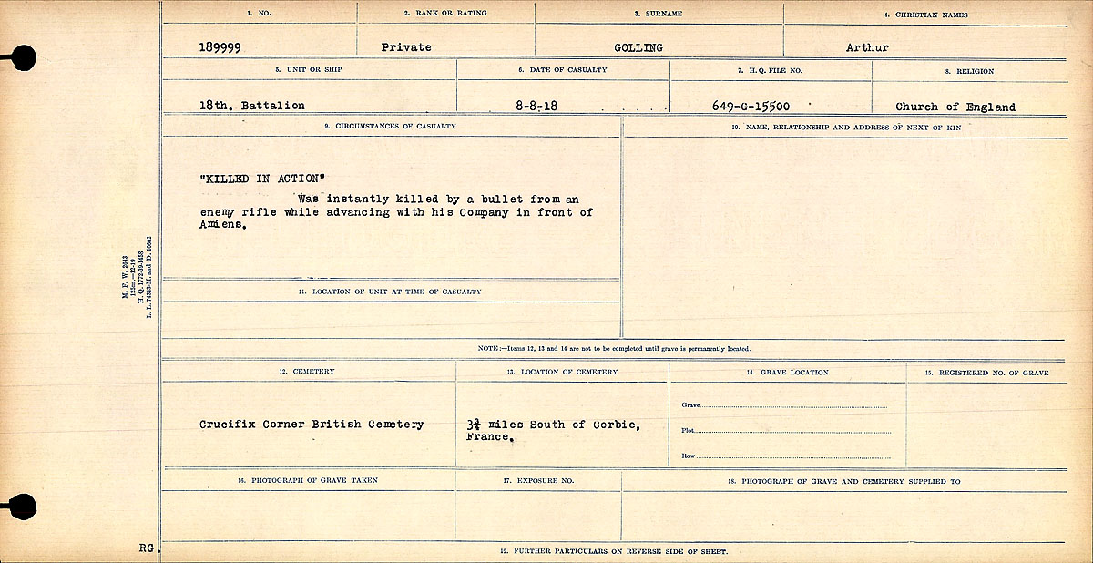 Circumstances of death registers