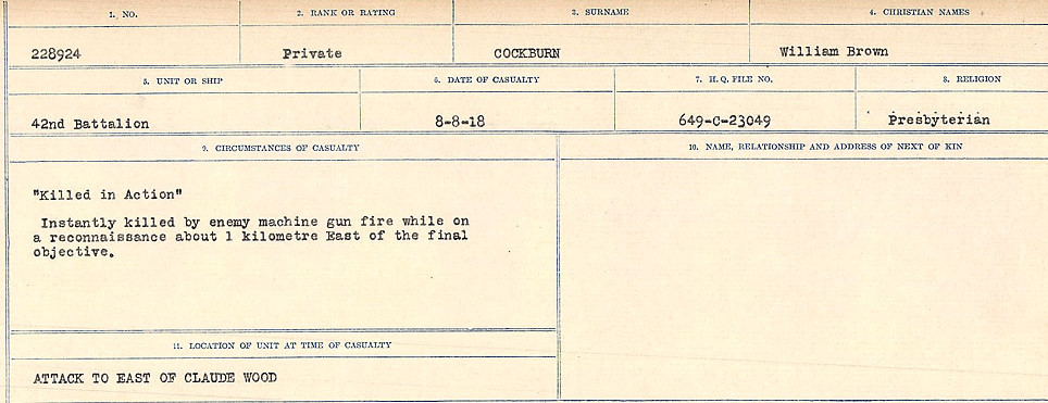 Circumstances of Death Registers