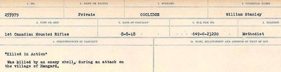 Circumstances of Death Registers