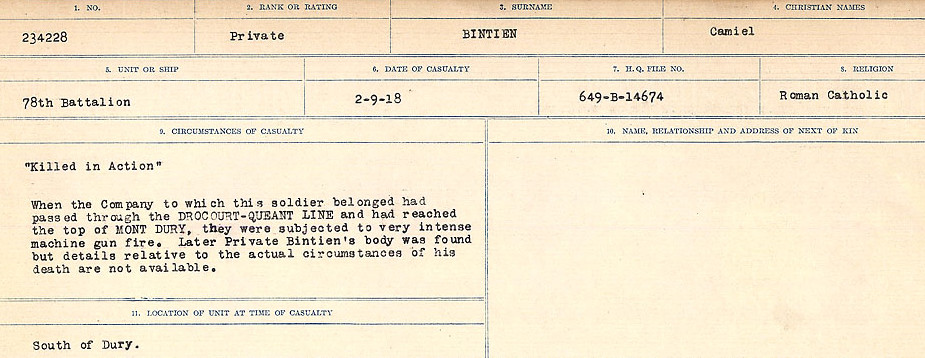Circumstances of Death Registers