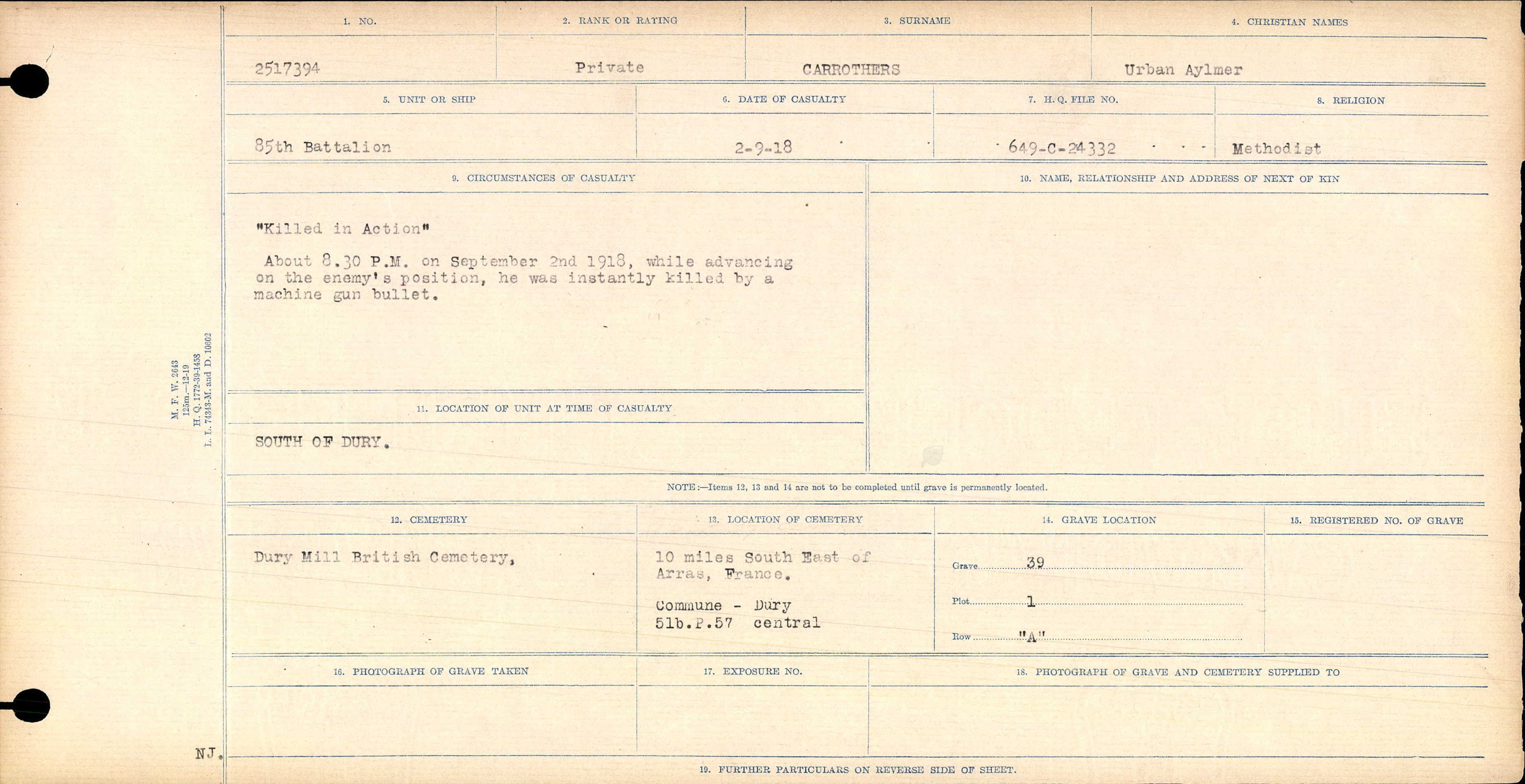 Circumstances of Death Registers