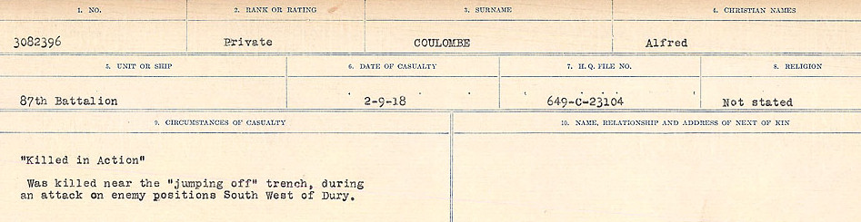Circumstances of Death Registers