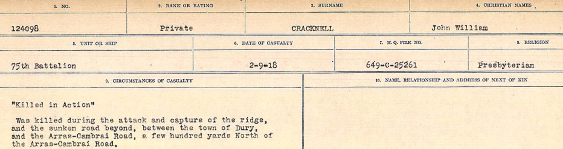 Circumstances of Death Registers