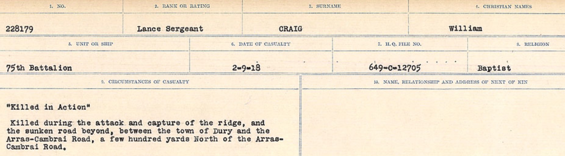 Circumstances of Death Registers