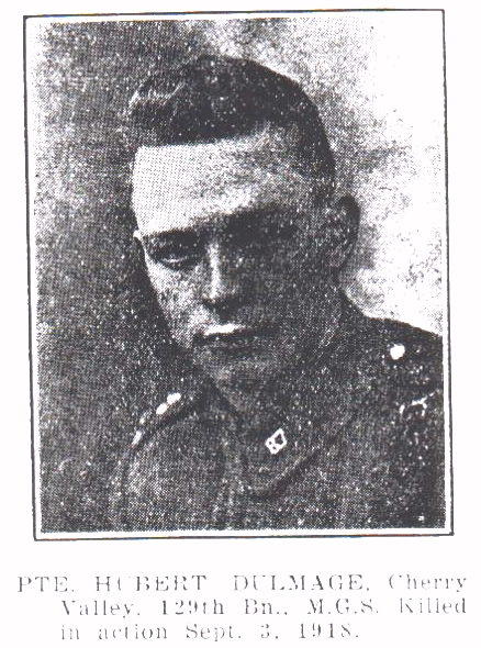 Newspaper Clipping for Hubert Dulmage