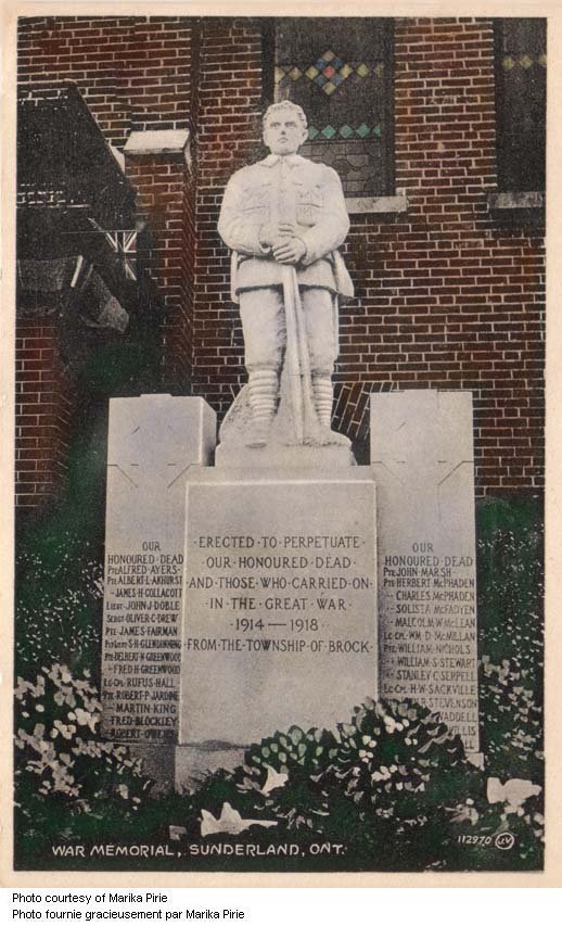 Sunderland Ontario War Memorial