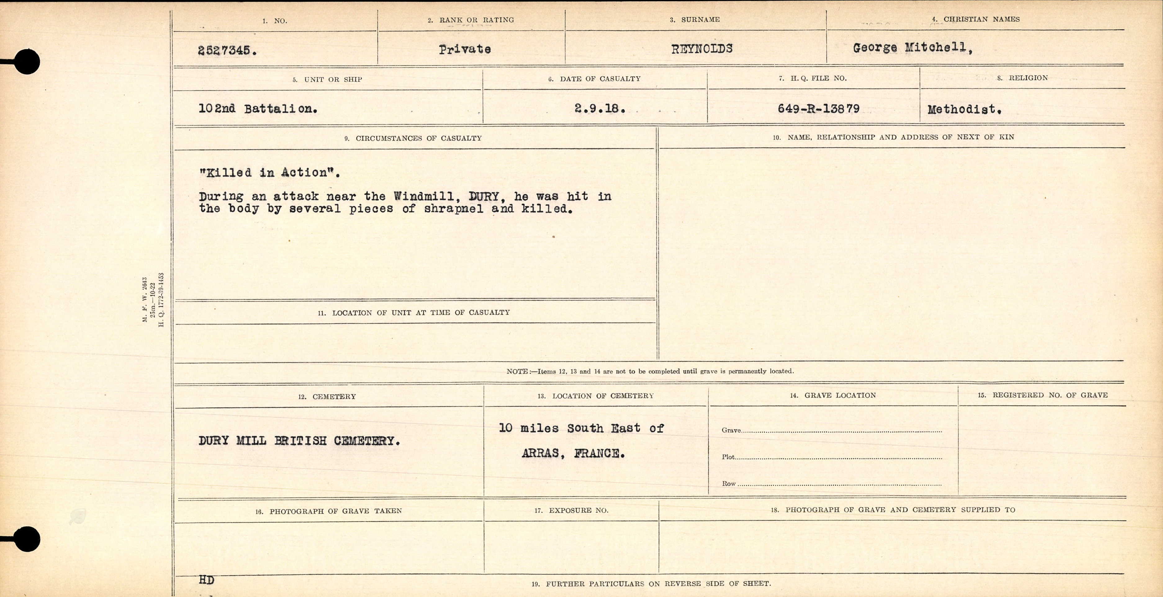Circumstances of death registers