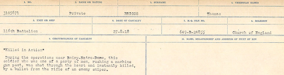 Circumstances of Death Registers