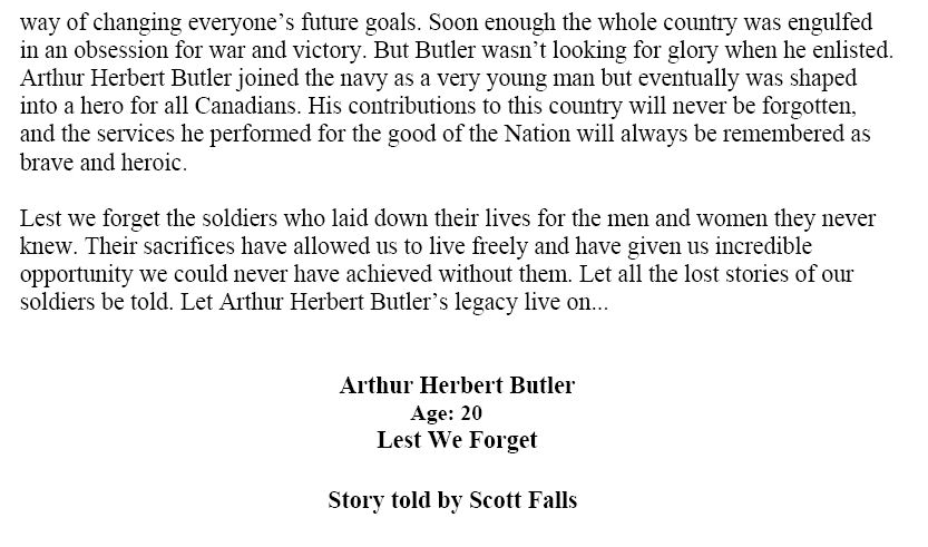 Oakville Remembers Biography (Page 3)