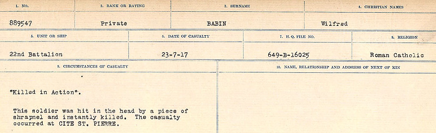 Circumstances of Death Registers