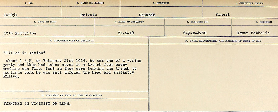 Circumstances of death registers