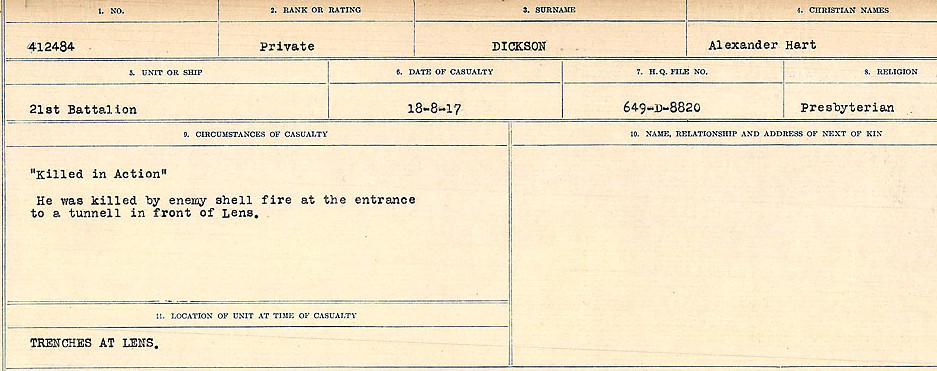 Circumstances of death registers