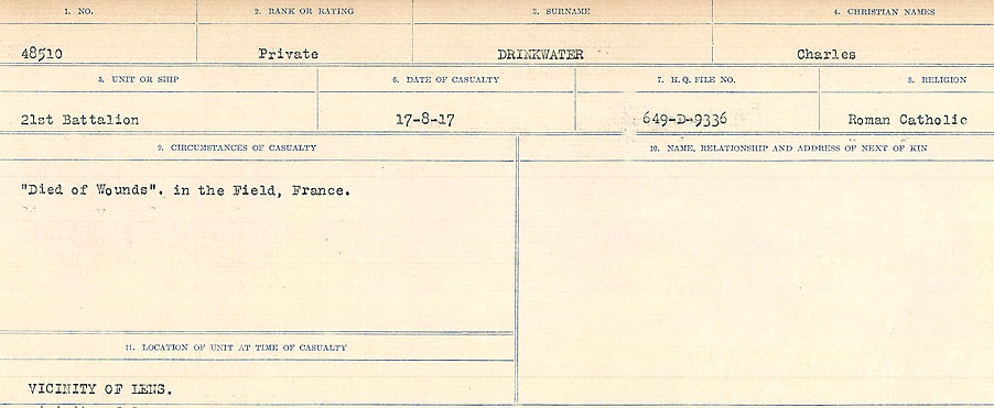 Circumstances of death registers