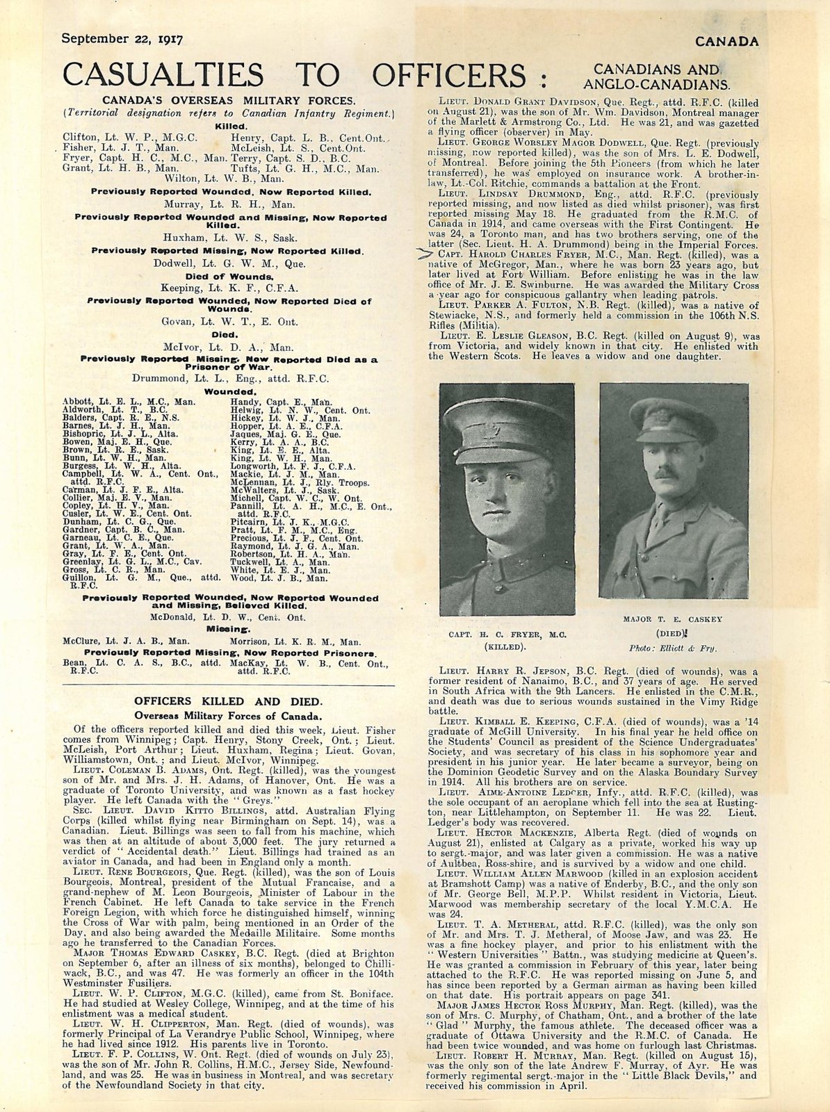 Circumstances of Death