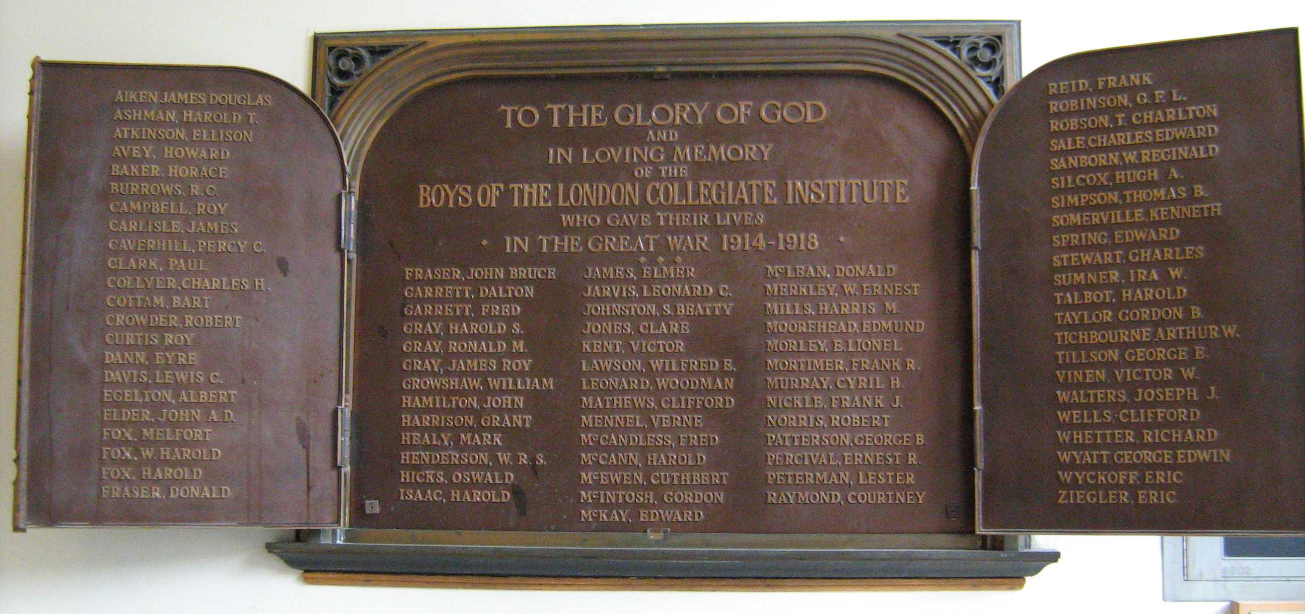 Roll of honour