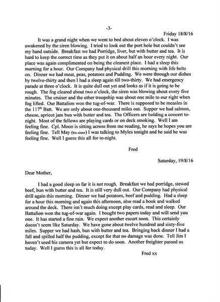 JOHN FREDERICK MORRIS DIARY PAGE 3