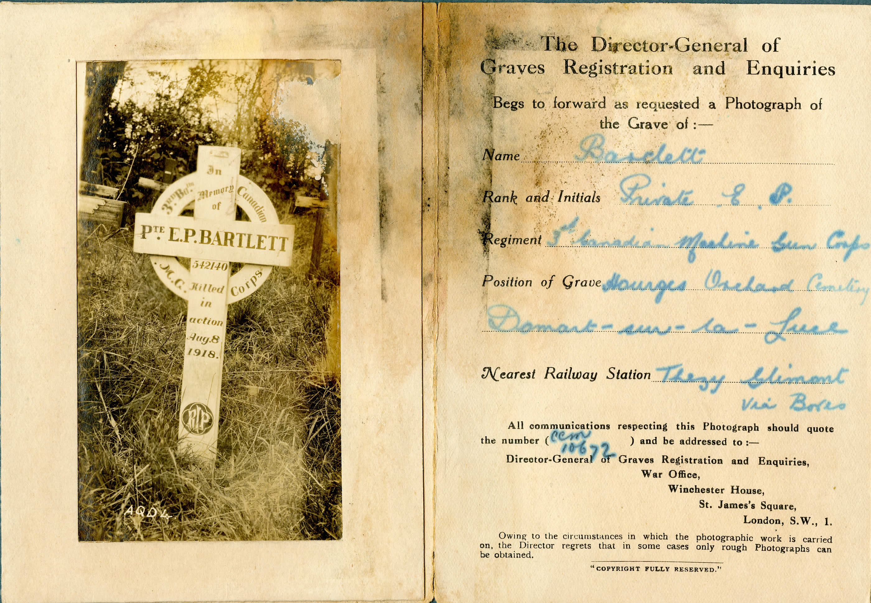 Temporary Grave Marker