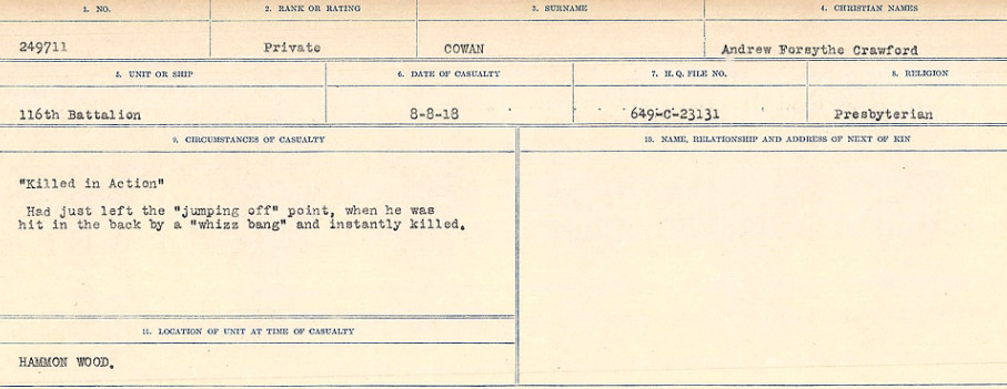 Circumstances of Death Registers
