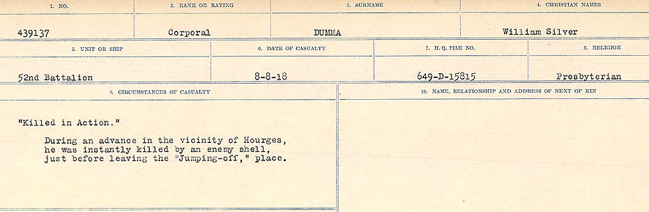 Circumstances of death registers