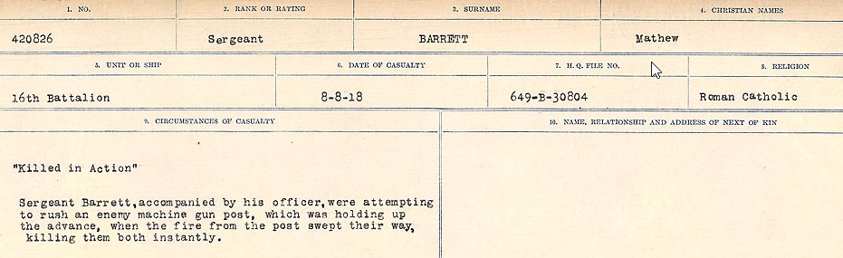 Circumstances of Death