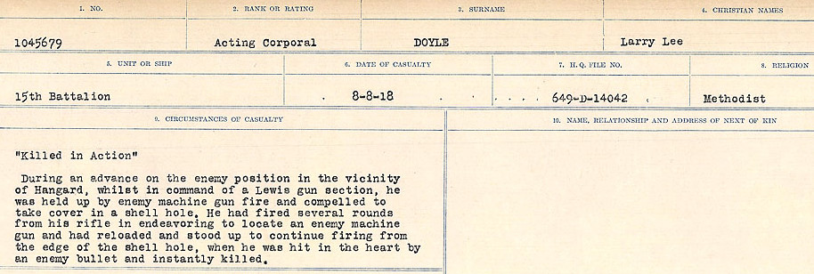 Circumstances of death registers
