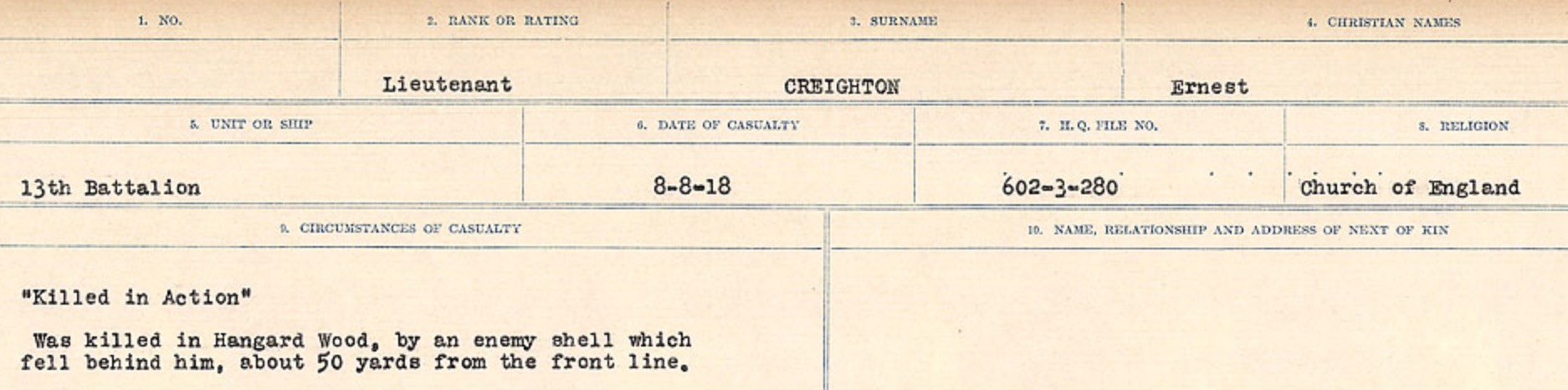 Circumstances of death registers