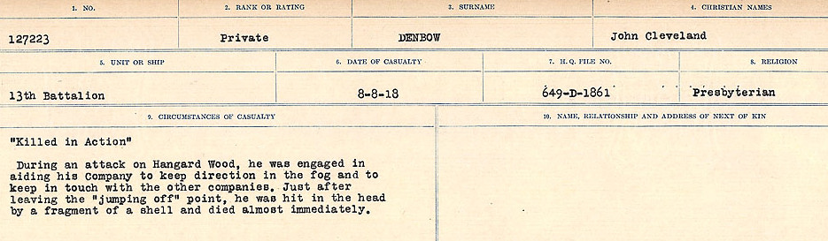 Circumstances of death registers