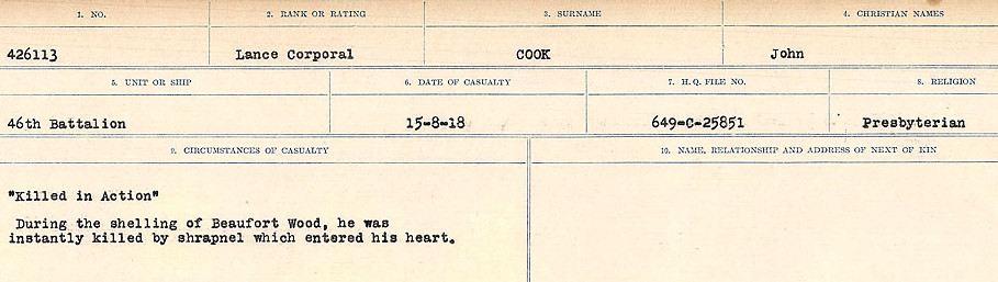 Circumstances of Death Registers