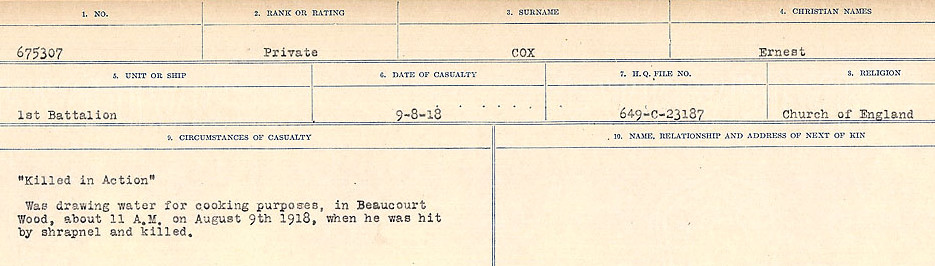 Circumstances of Death Registers