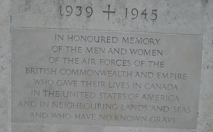 Dedicatory Inscription at the Ottawa Memorail