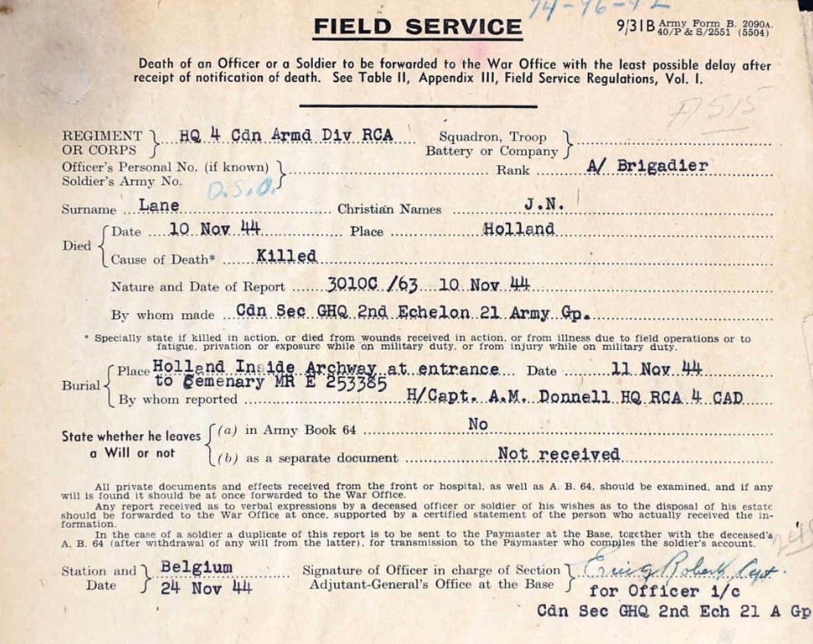 Field of Service Form