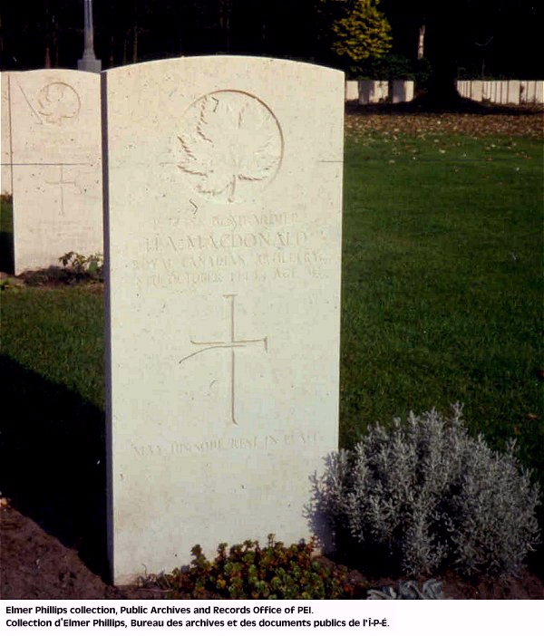 Grave marker for H.A. Macdonald