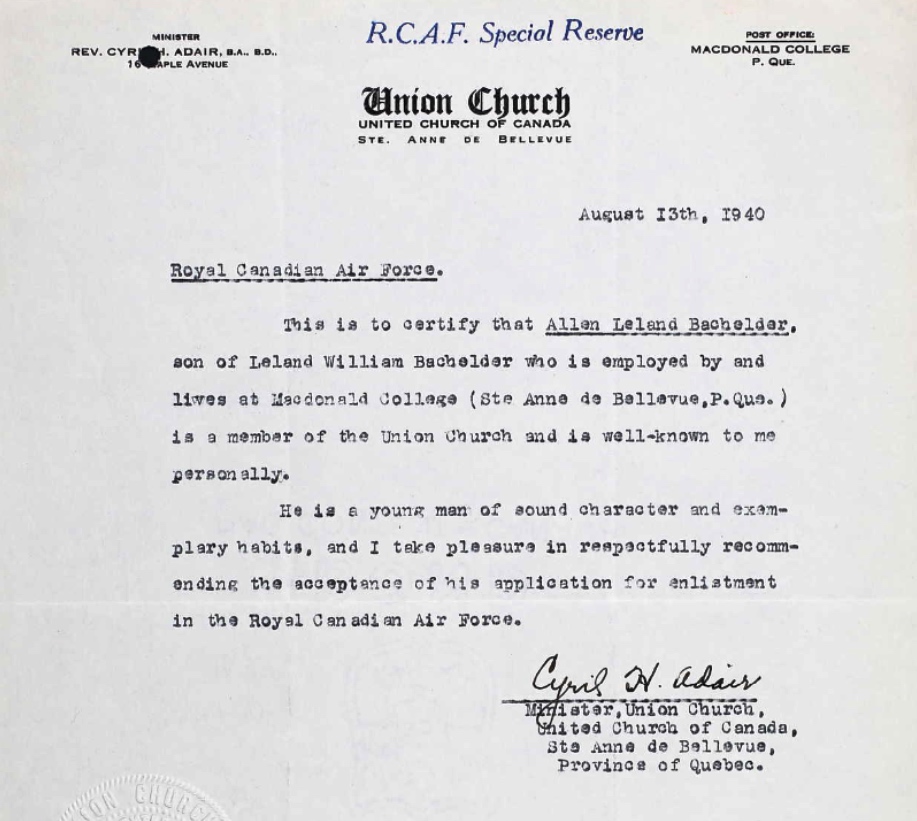 Letter of recommendation