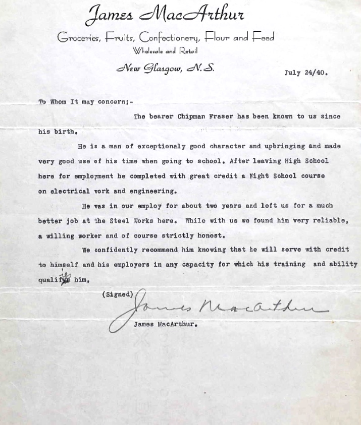 Letter of recommendation